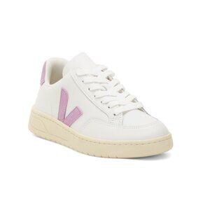 VEJA WHITE/PURPLE Made In Brazil Leather V 12 Sneakers